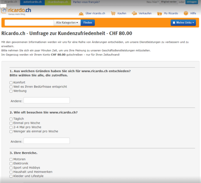 Phishing-Warnungen – Ricardo.ch Hilfe