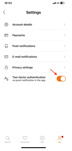 Désactivation 2FA push